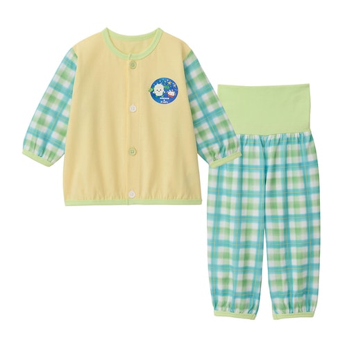 いないいないばあっ！ プリント前開き長袖パジャマ 【ベビーパジャマ】