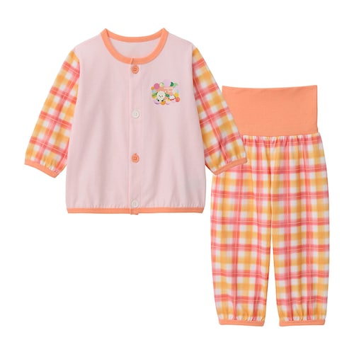 いないいないばあっ！ プリント前開き長袖パジャマ 【ベビーパジャマ】