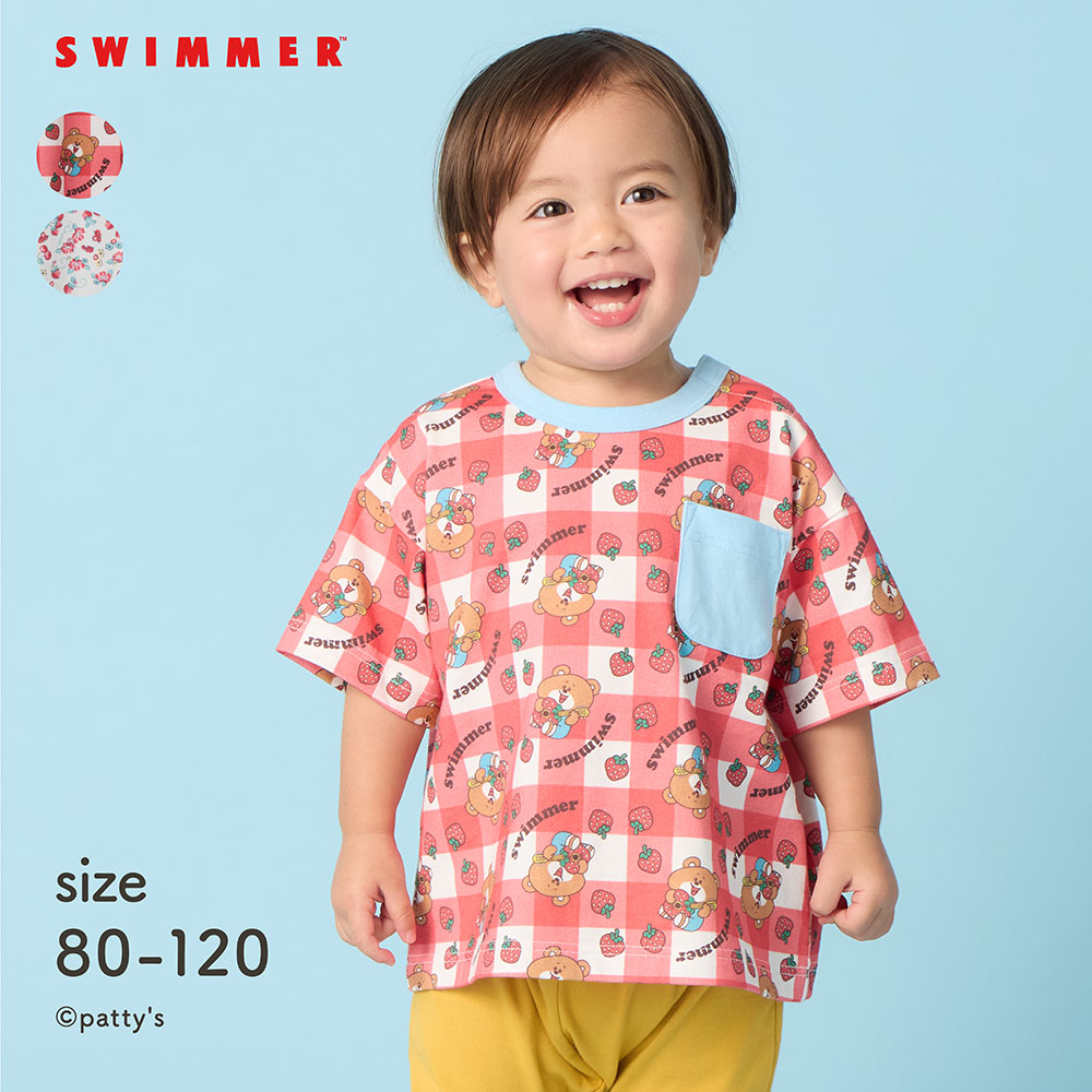SWIMMERコラボ 総柄半袖Tシャツ 【ベビー服】