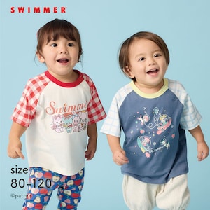 【スイマー/SWIMMER】SWIMMERコラボ ラグラン半袖Tシャツ 【ベビー服】