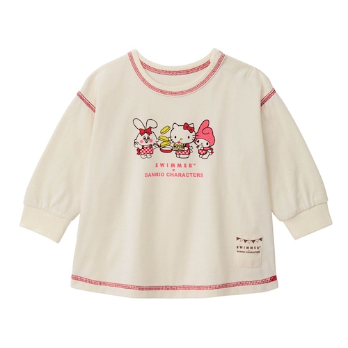 SWIMMER×サンリオキャラクターズ 配色ステッチプリント長袖Ｔシャツ 【ベビー服】