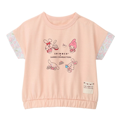 SWIMMER×サンリオキャラクターズ 袖口折り返し風デザイン半袖Ｔシャツ 【ベビー服】