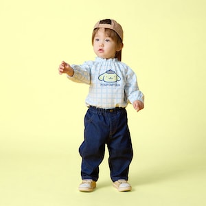 ポムポムプリン（サックス）／モデル身長82cm・80サイズ着用・体重10.5kg