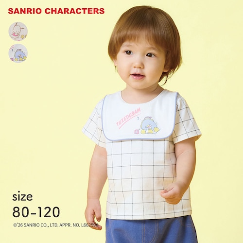 前ヨーク風襟付きプリント半袖Ｔシャツ（サンリオキャラクターズ） 【ベビー服】