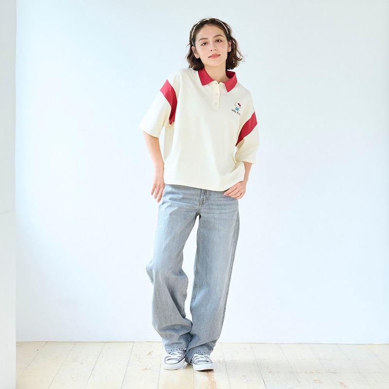 ハローキティ（アイボリー）／モデル身長162㎝・M～Lサイズ着用