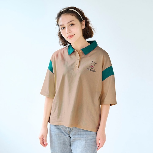 襟付きレディース五分袖Ｔシャツ（サンリオキャラクターズ）