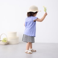 ラベンダーブルー／モデル身長76cm・80サイズ着用・体重10kg