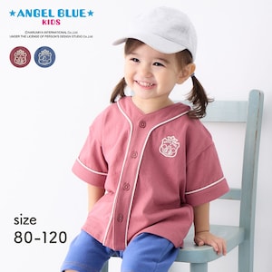 【エンジェルブルー】エンジェルブルー ベースボール半袖Tシャツ 【ベビー服】