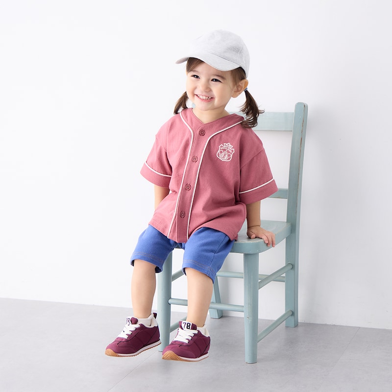 ダークピンク／モデル身長82cm・80サイズ着用・体重9.5kg