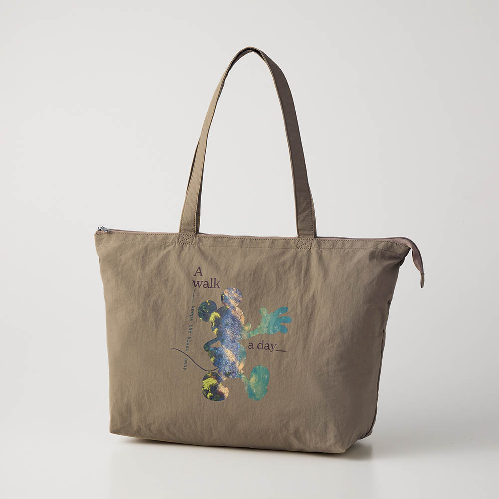 旅行にも便利なファスナー付きポケッタブルエコバッグ(選べるキャラクター)(ディズニー/Disney) 旅行にも便利なファスナー付きポケッタブルエコバッグ(選べるキャラクター)(ディズニー/Disney)