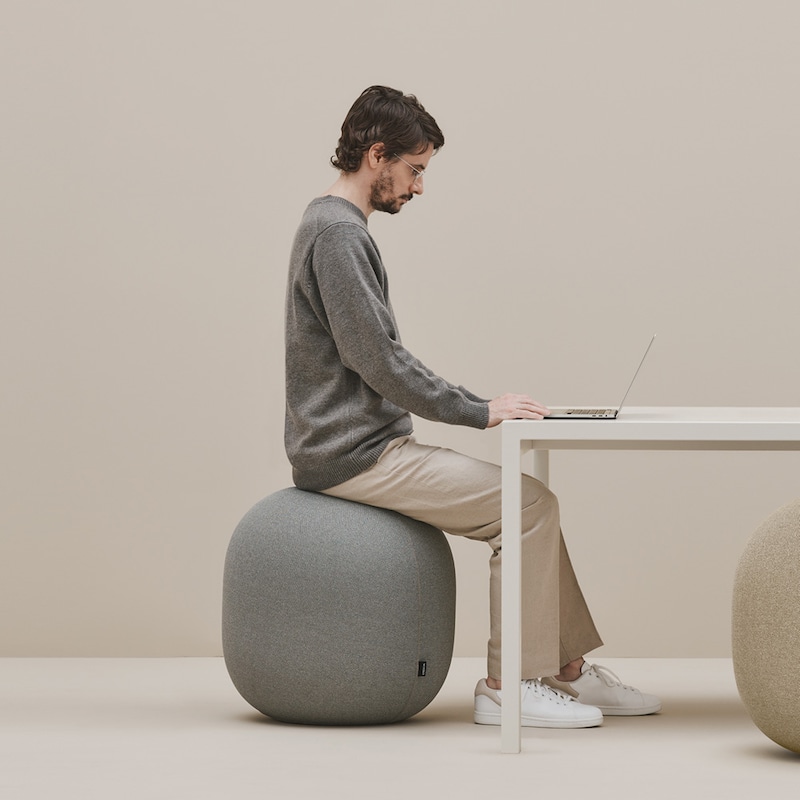 座ったままでも自由に骨盤を動かすことができ、自然と直立した姿勢に導きます