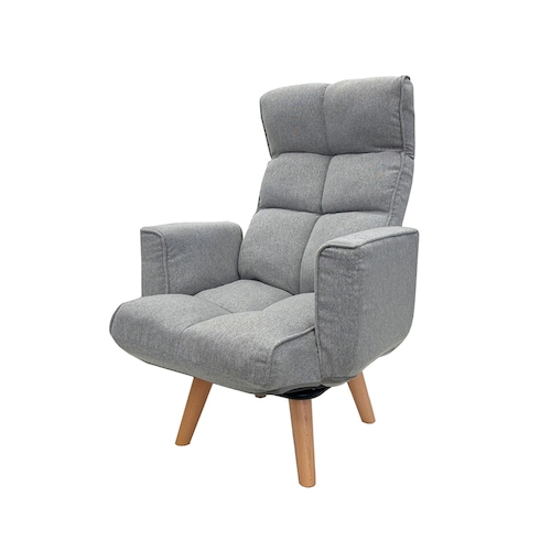 ハイバックリクライニング回転チェア ＜便利なサイドポケット付き＞