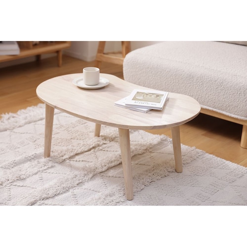 ビーンズ型コンパクトローテ－ブル・座卓