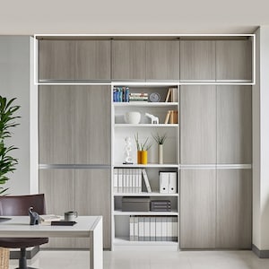 【シェルフィット/Shelfit】【幅5cmピッチセミオーダー】扉付きラック・本棚専用 天井突っ張り棚 [日本製]