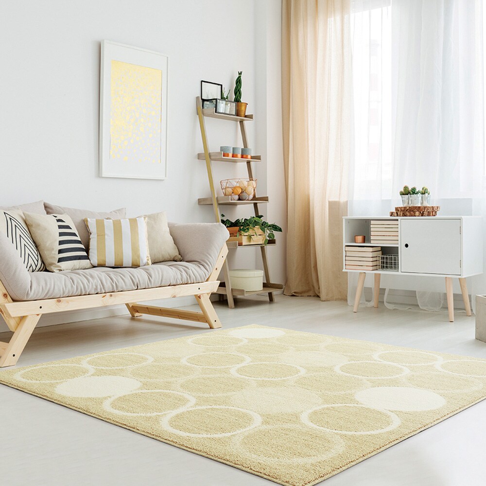 【ベルメゾン】ファブリーズの抗菌 & 消臭 幾何柄ラグ