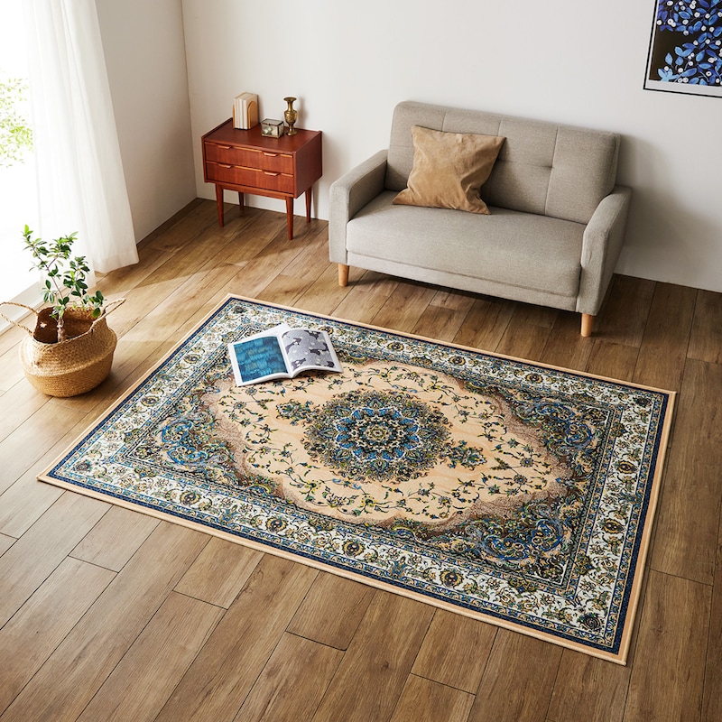 ベージュ／約130×190cm