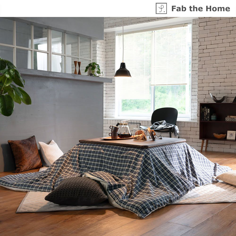 【ファブザホーム/Fab the Home】シックなチェック柄の綿ビエラこたつ布団カバー 【ファブザホーム/Fab the Home】シックなチェック柄の綿ビエラこたつ布団カバー