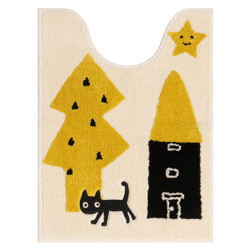 アイボリー/裾ロングマット