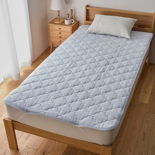 肌触りがなめらかな 綿ベロアの敷きパッド