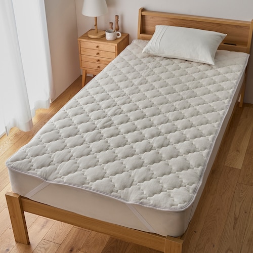 肌触りがなめらかな 綿ベロアの敷きパッド