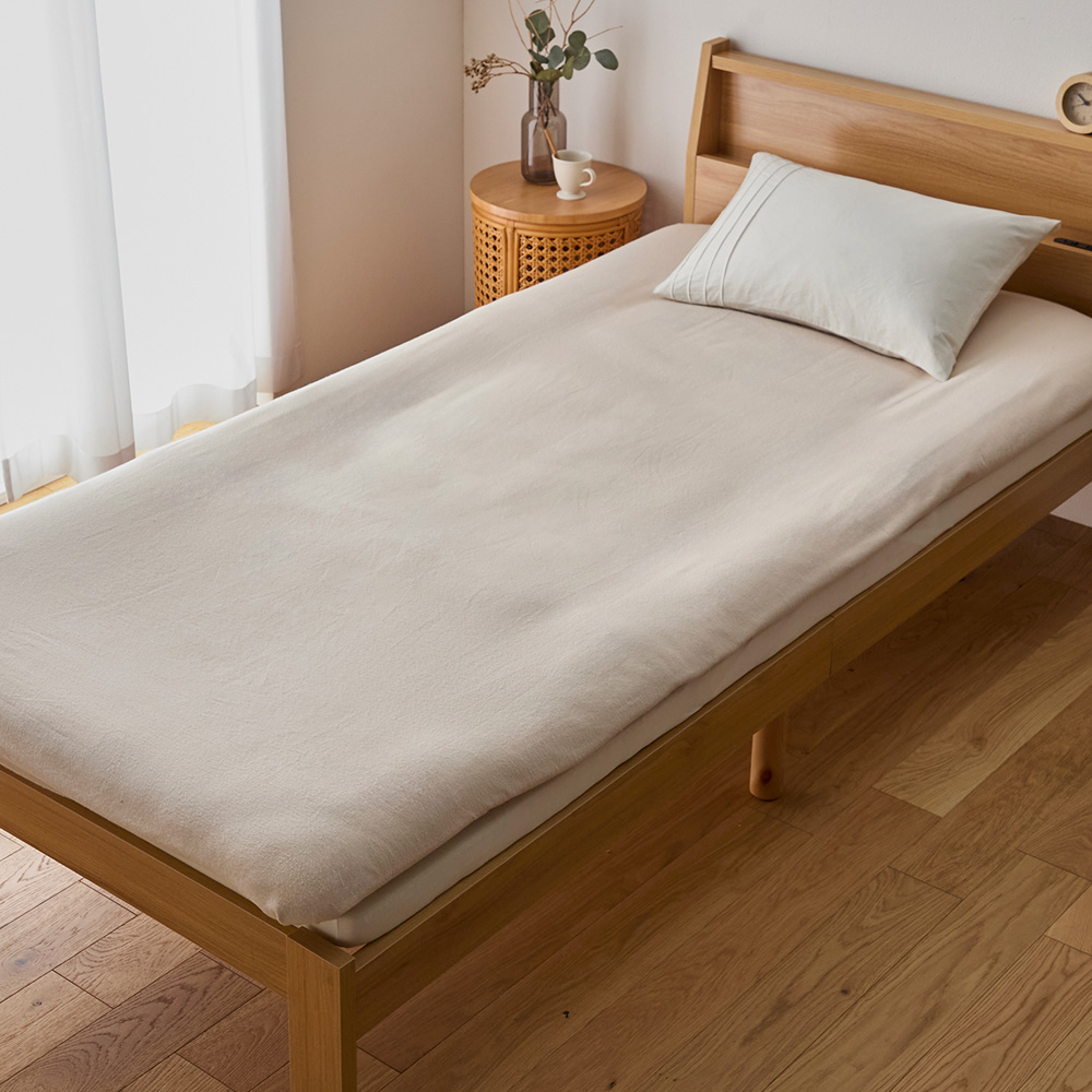 【ベルメゾン】綿フラノ素材の敷き布団シーツ 【ベルメゾン】綿フラノ素材の敷き布団シーツ