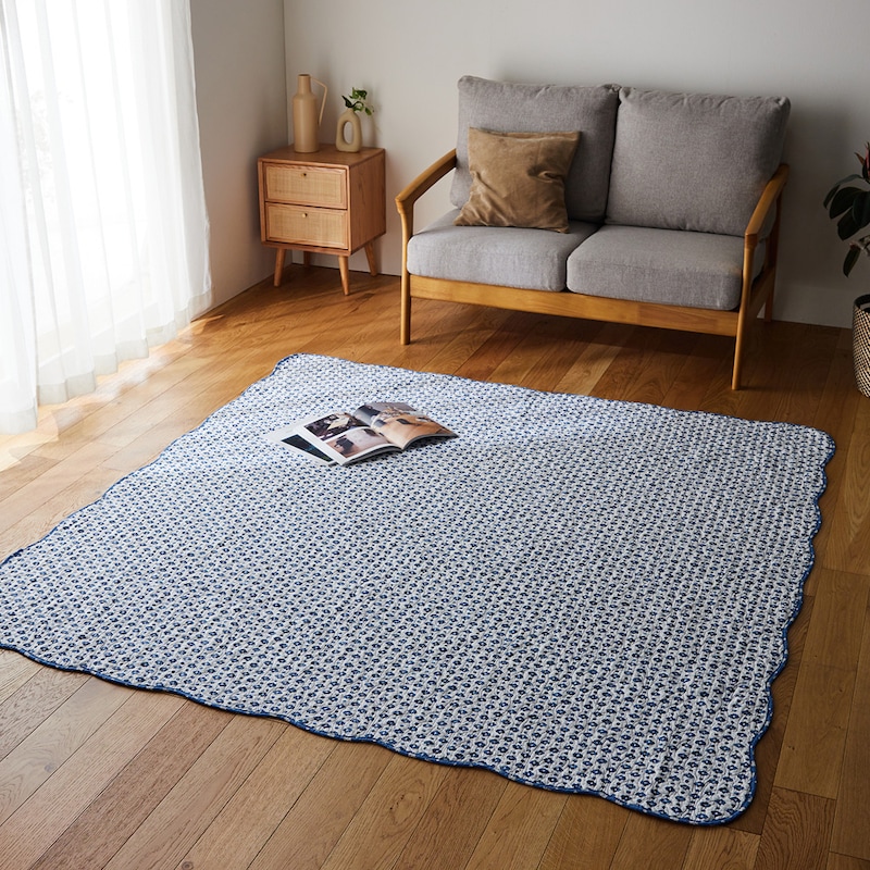 ネイビー(裏面)/約190×190cm