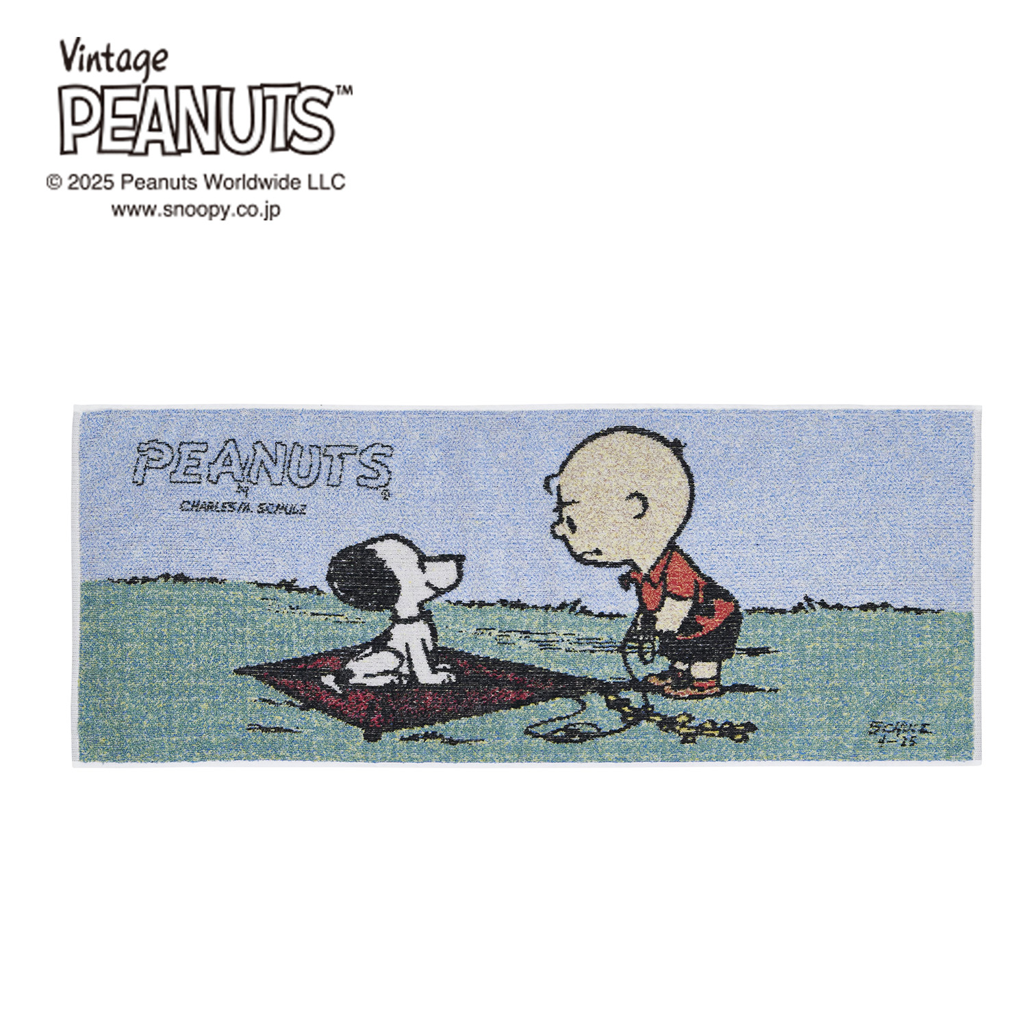 【ピーナッツ/PEANUTS】日本製 五彩織フェイスタオル「スヌーピー」 【ピーナッツ/PEANUTS】日本製 五彩織フェイスタオル「スヌーピー」