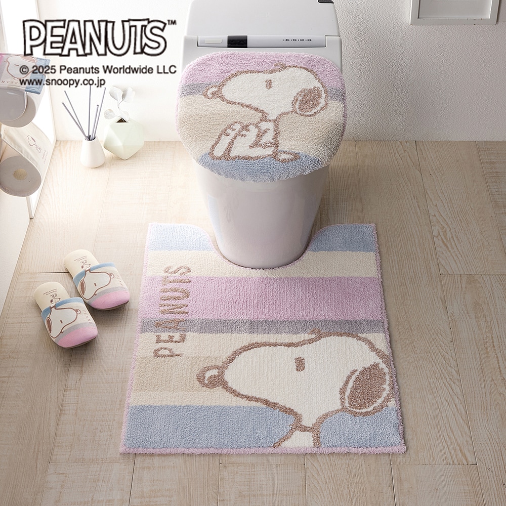 【ピーナッツ/PEANUTS】トイレマット・フタカバー「スヌーピー」