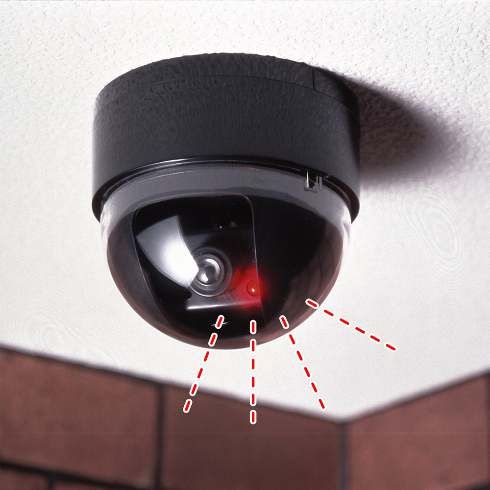 【ベルメゾン】ドーム型防犯ダミーカメラ 【センサー内蔵で不審者をキャッチ】