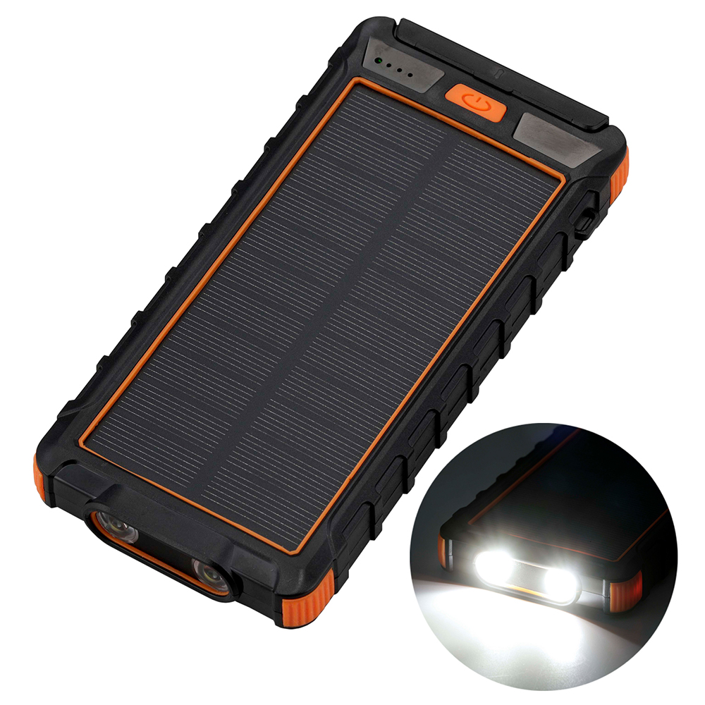 【ベルメゾン】ソーラー & USBで充電できるモバイルバッテリー 【USB出力ポートが2口あるので2台同時充電ができる】