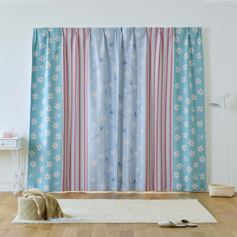 キュートなリボンタッセル付き♪遮光カーテン「ミニーマウス」(ディズニー/Disney) キュートなリボンタッセル付き♪遮光カーテン「ミニーマウス」(ディズニー/Disney)