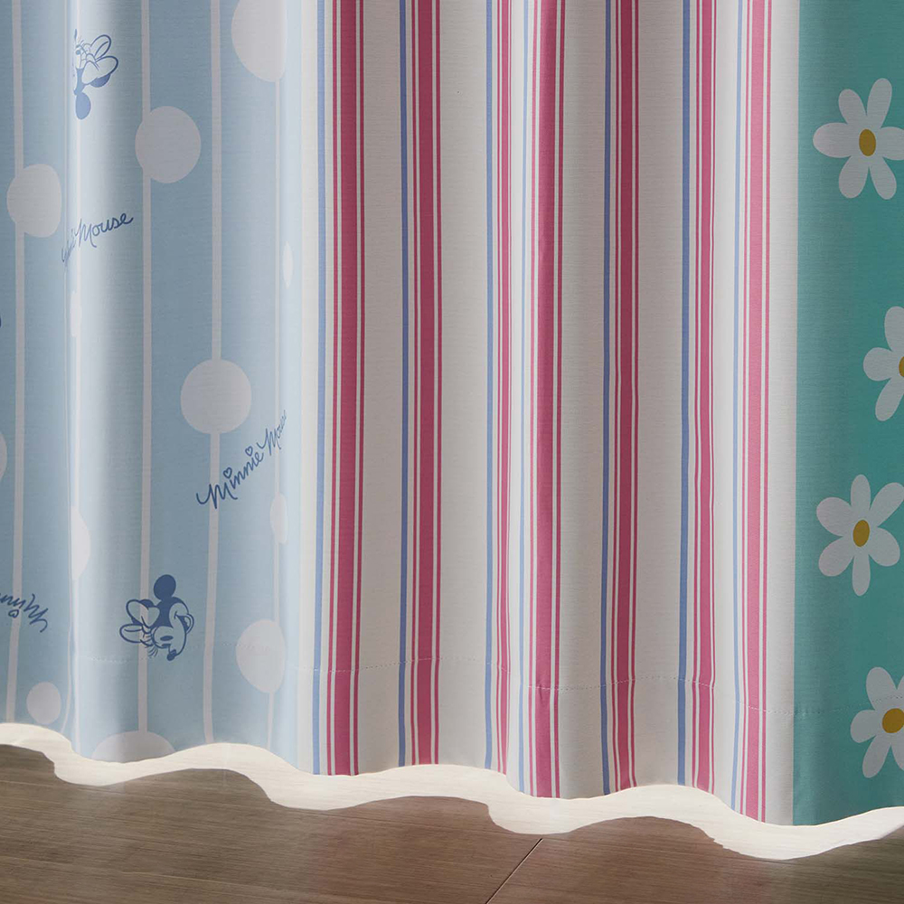 キュートなリボンタッセル付き♪遮光カーテン「ミニーマウス」(ディズニー/Disney) キュートなリボンタッセル付き♪遮光カーテン「ミニーマウス」(ディズニー/Disney)
