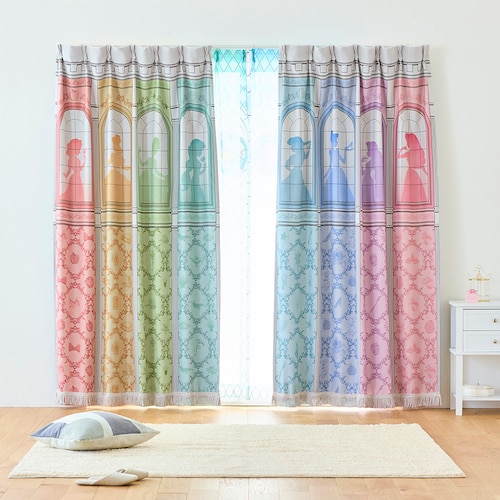 お城の窓辺のような遮光・遮熱カーテン「ディズニープリンセス」（ディズニー/Disney）