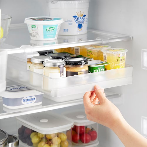 冷蔵庫中棚下高さ調節ラック