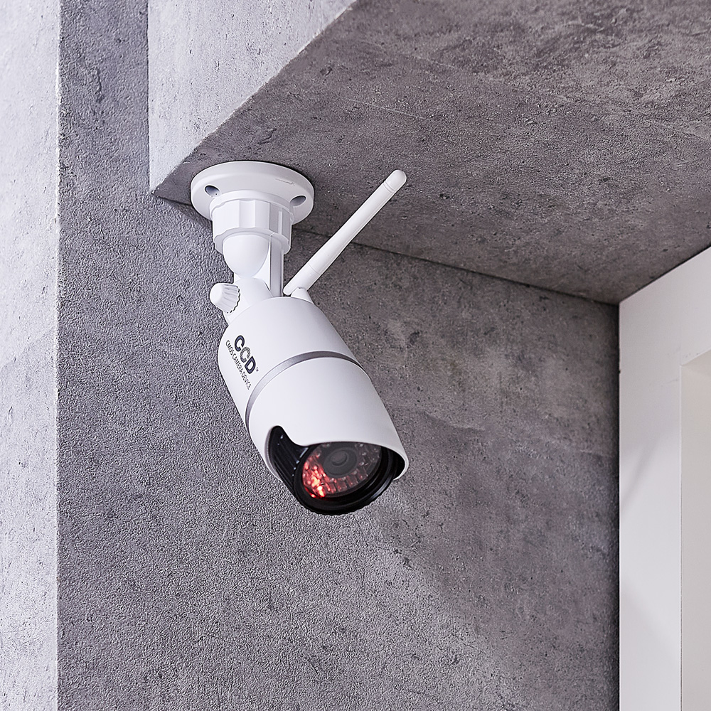 【ベルメゾン】アンテナ付きバレット型ダミーカメラ 【赤色ライトが点灯】