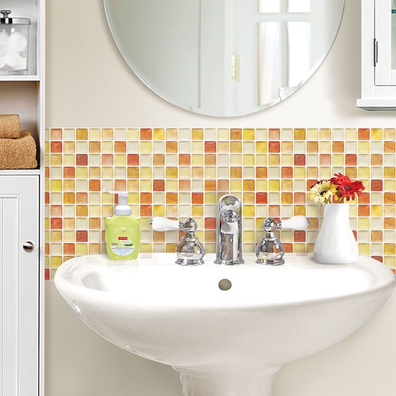 貼るだけで手軽にタイル風DIY