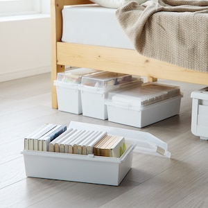 【ベルメゾン】防災用品の保管に 積み重ねても中身が見えるフタ付きボックス