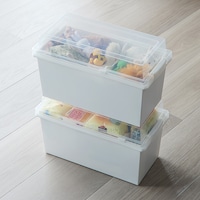 コレクションから備蓄品まで、積み重ねても中身を確認できます。