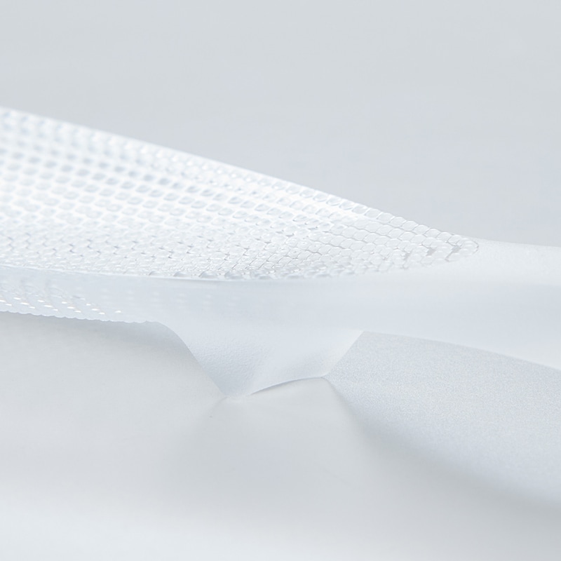 背面に突起があり、平置きした時に先端が浮いて衛生的