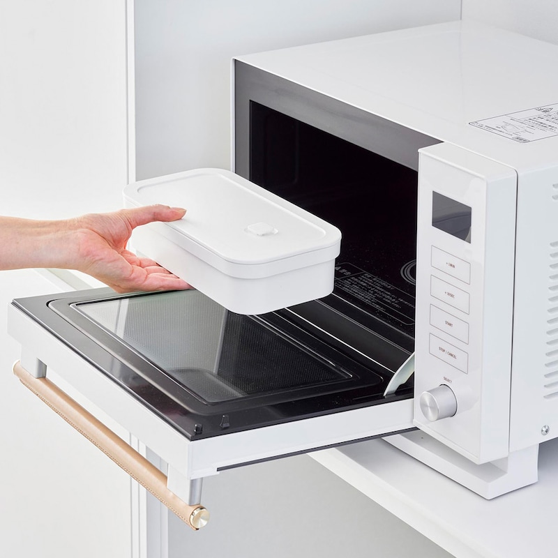 蓋をしたまま電子レンジOK！