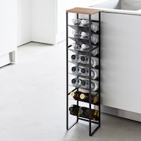 ペットボトルやお酒、調味料などをスリムに一括収納できる縦型ボトルストッカー