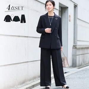 【スタイルノート/StyleNote】4点セットダブルジャケットパンツスーツ【入卒・通勤】(丈が選べる)