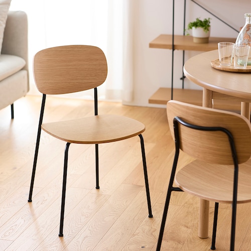 スチール脚のダイニングチェア ＜1脚／2脚セット＞