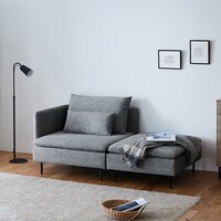 チャコール／1人掛け（大）、オットマン、ひじ掛け