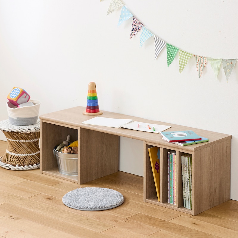 ローデスクとして／オープン、仕切り、天板