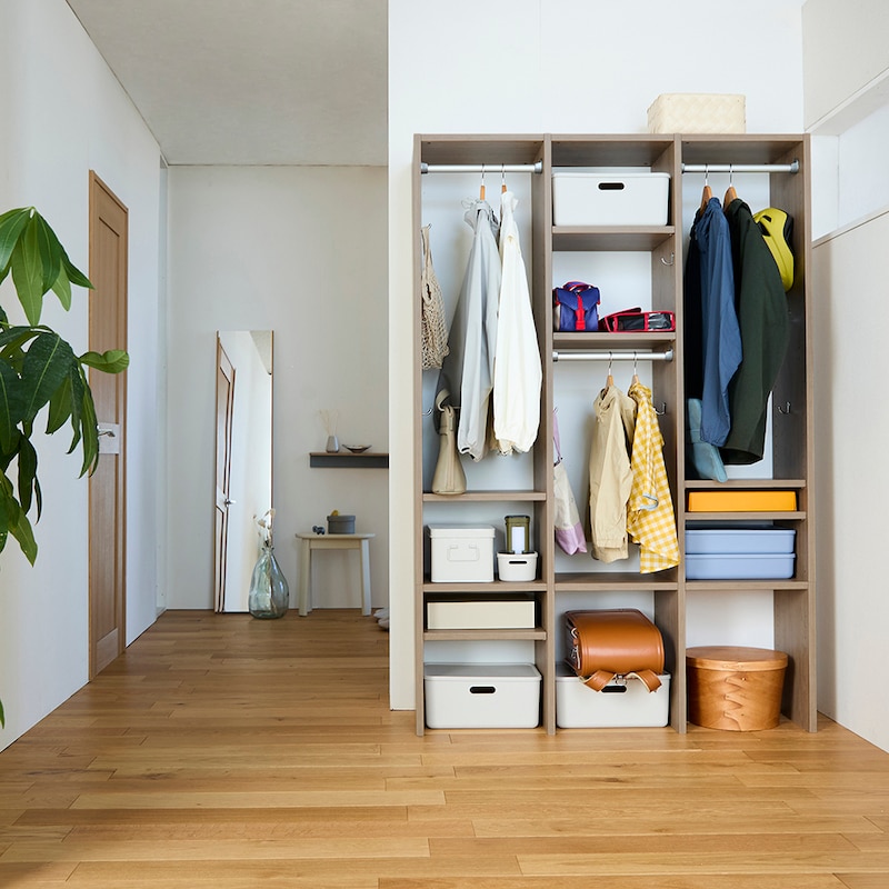 玄関に置いて忘れ物をしない習慣を／本体(2列)＋連結パーツ