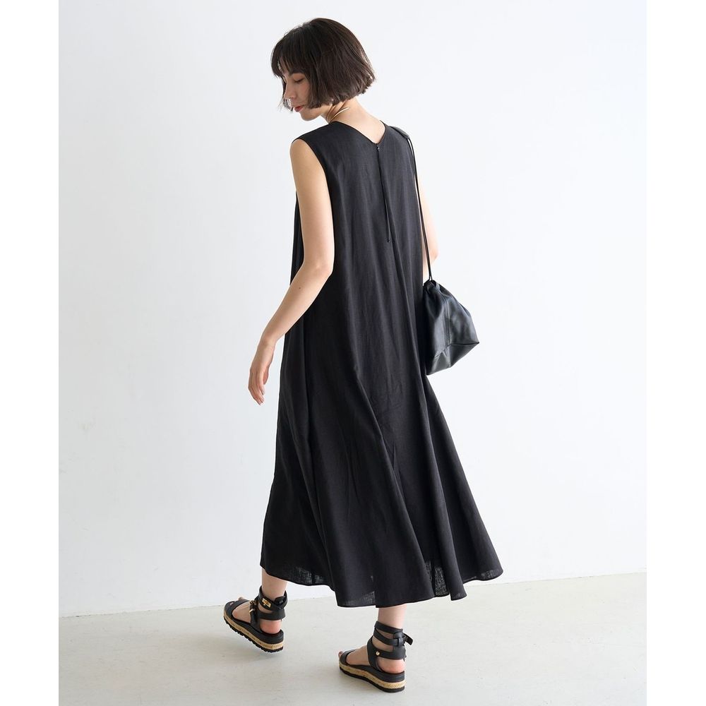 【オンワード樫山】【UNFILO/アンフィーロ】リネンレーヨン ノースリーブワンピース