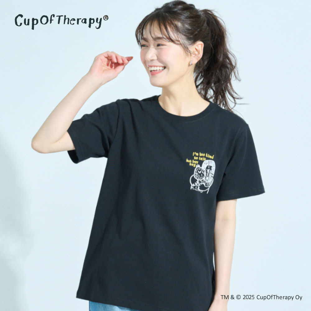 【ベルメゾン】プリント刺しゅうTシャツ