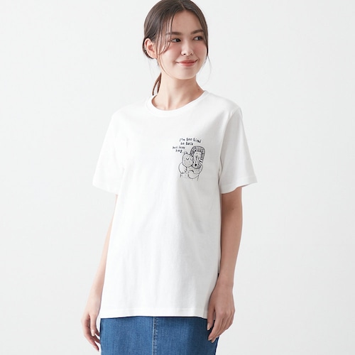 プリント刺しゅうTシャツ