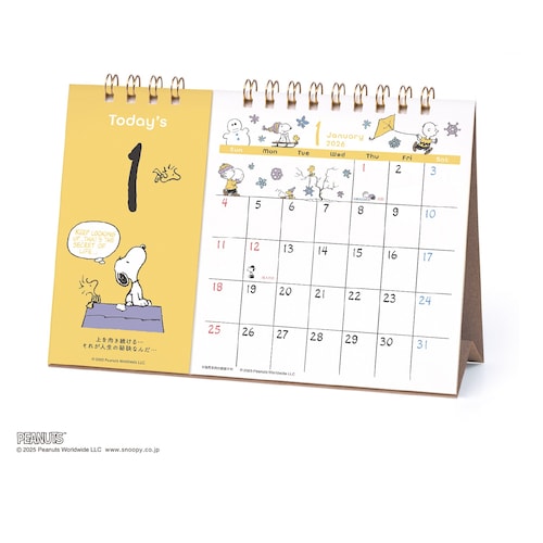 ２０２６年ひめくり&マンスリー卓上カレンダー「スヌーピー」